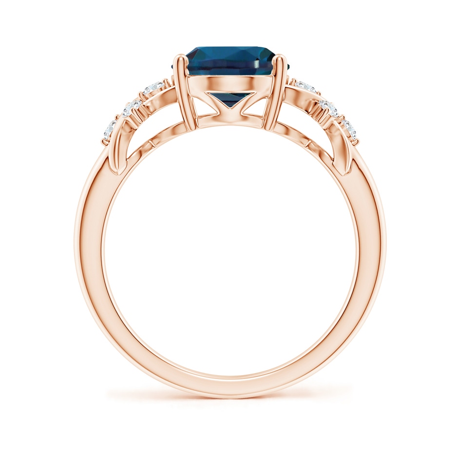 10x8mm Labgrown Solitaire Oval Lab-Grown Alexandrite Criss Cross Ring with Diamonds in Rose Gold side 199