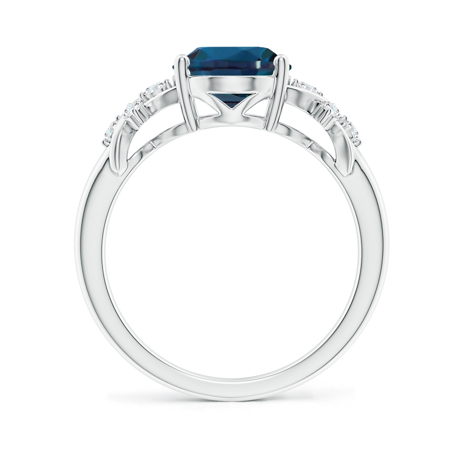 10x8mm Labgrown Solitaire Oval Lab-Grown Alexandrite Criss Cross Ring with Diamonds in White Gold side 199