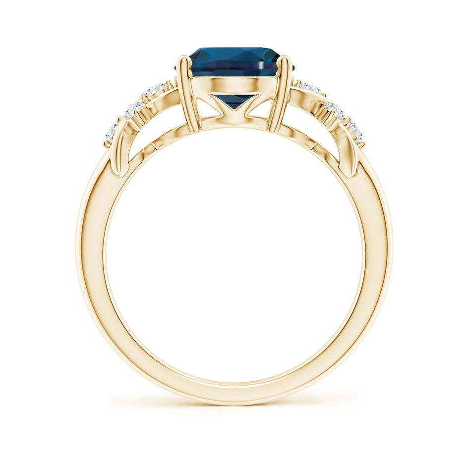10x8mm Labgrown Solitaire Oval Lab-Grown Alexandrite Criss Cross Ring with Diamonds in Yellow Gold side 199