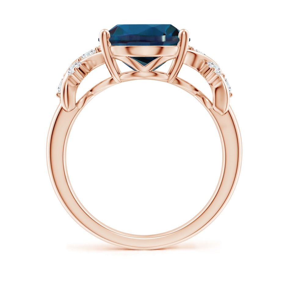 12x10mm Labgrown Solitaire Oval Lab-Grown Alexandrite Criss Cross Ring with Diamonds in 18K Rose Gold side 199