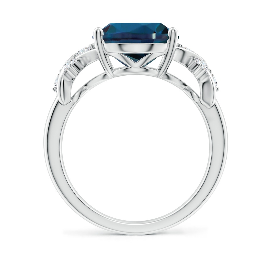 12x10mm Labgrown Solitaire Oval Lab-Grown Alexandrite Criss Cross Ring with Diamonds in P950 Platinum side 199
