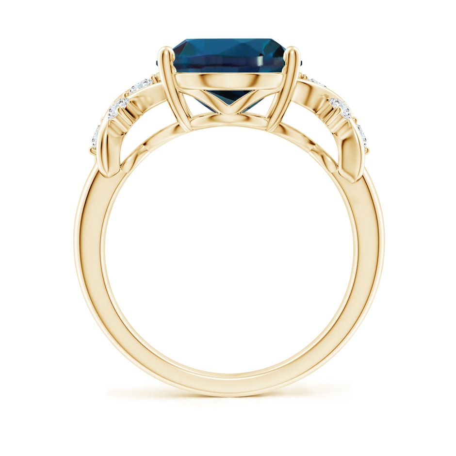12x10mm Labgrown Solitaire Oval Lab-Grown Alexandrite Criss Cross Ring with Diamonds in Yellow Gold side 199