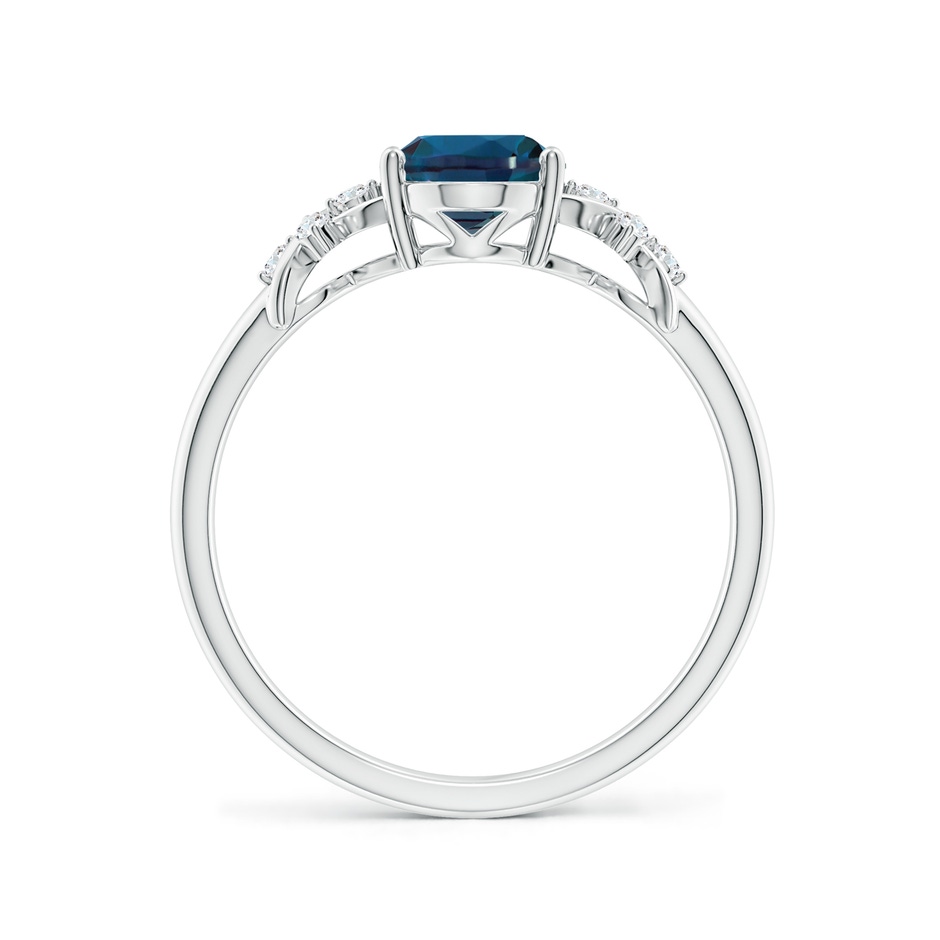 8x6mm Labgrown Solitaire Oval Lab-Grown Alexandrite Criss Cross Ring with Diamonds in P950 Platinum side 199