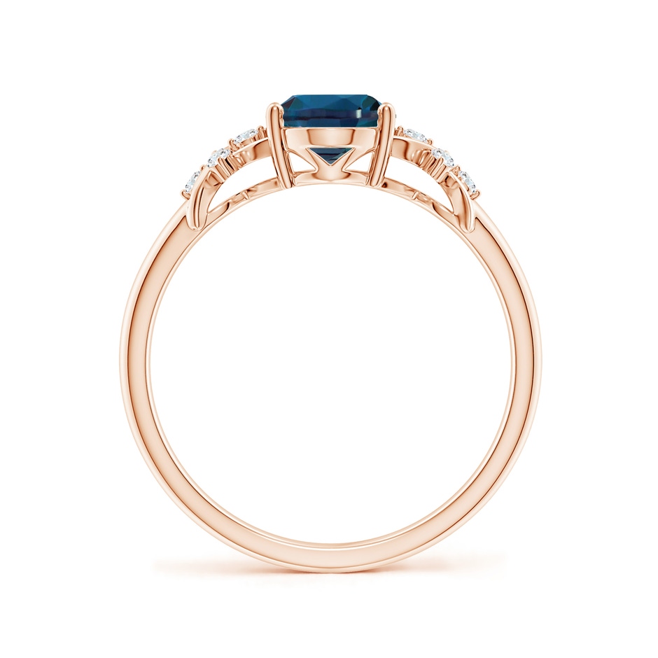8x6mm Labgrown Solitaire Oval Lab-Grown Alexandrite Criss Cross Ring with Diamonds in Rose Gold side 199