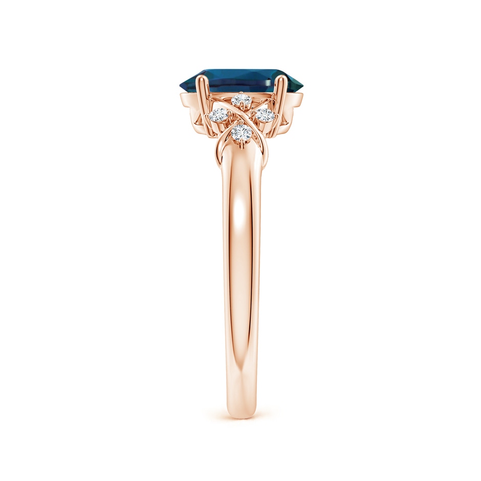 8x6mm Labgrown Solitaire Oval Lab-Grown Alexandrite Criss Cross Ring with Diamonds in Rose Gold side 299
