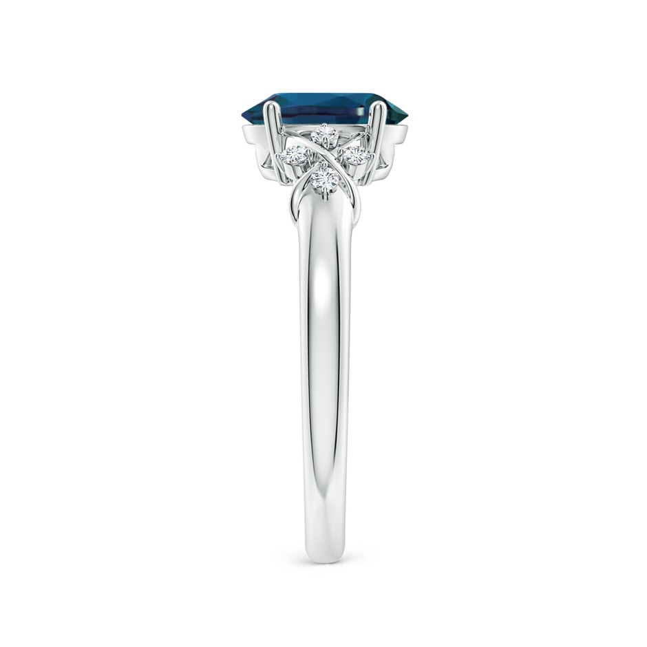 8x6mm Labgrown Solitaire Oval Lab-Grown Alexandrite Criss Cross Ring with Diamonds in White Gold side 299