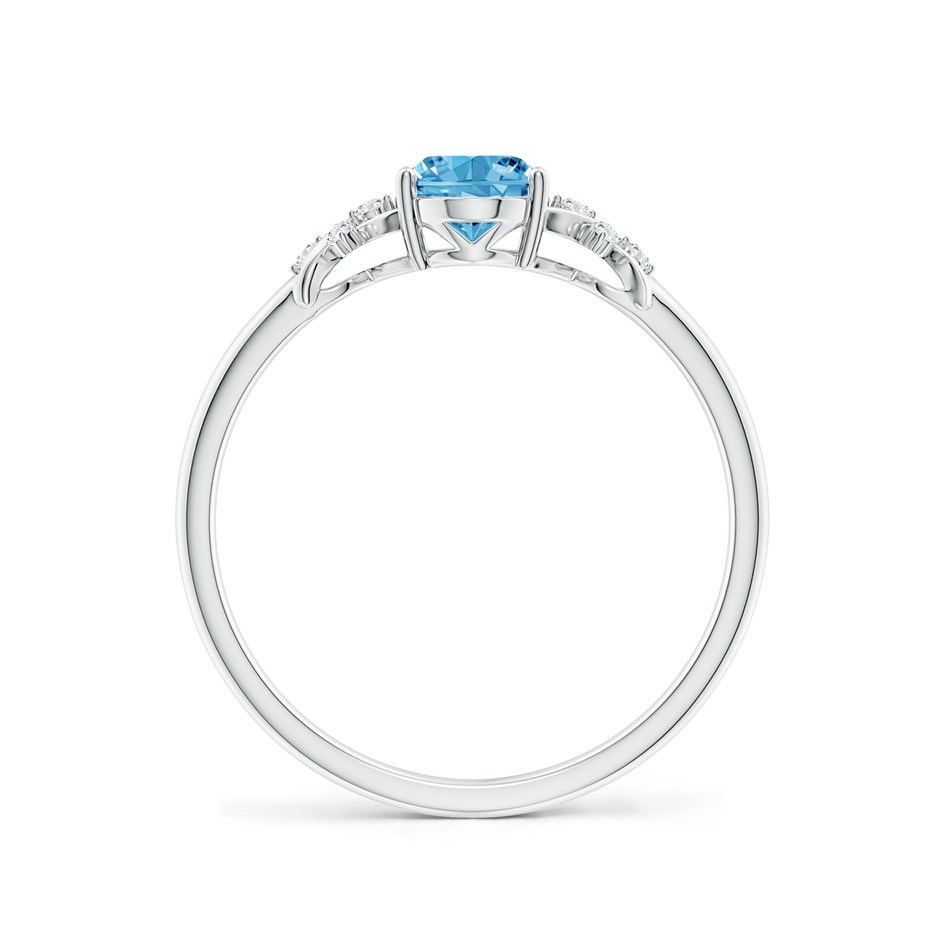 7x5mm Labgrown Solitaire Oval Lab-Grown Fancy Intense Blue Diamond Criss Cross Ring in P950 Platinum side 199