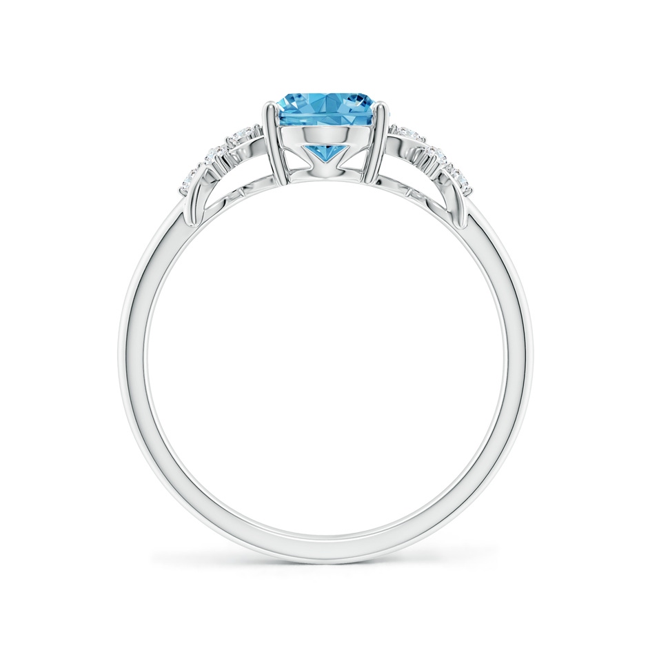 8x6mm Labgrown Solitaire Oval Lab-Grown Fancy Intense Blue Diamond Criss Cross Ring in P950 Platinum side 199