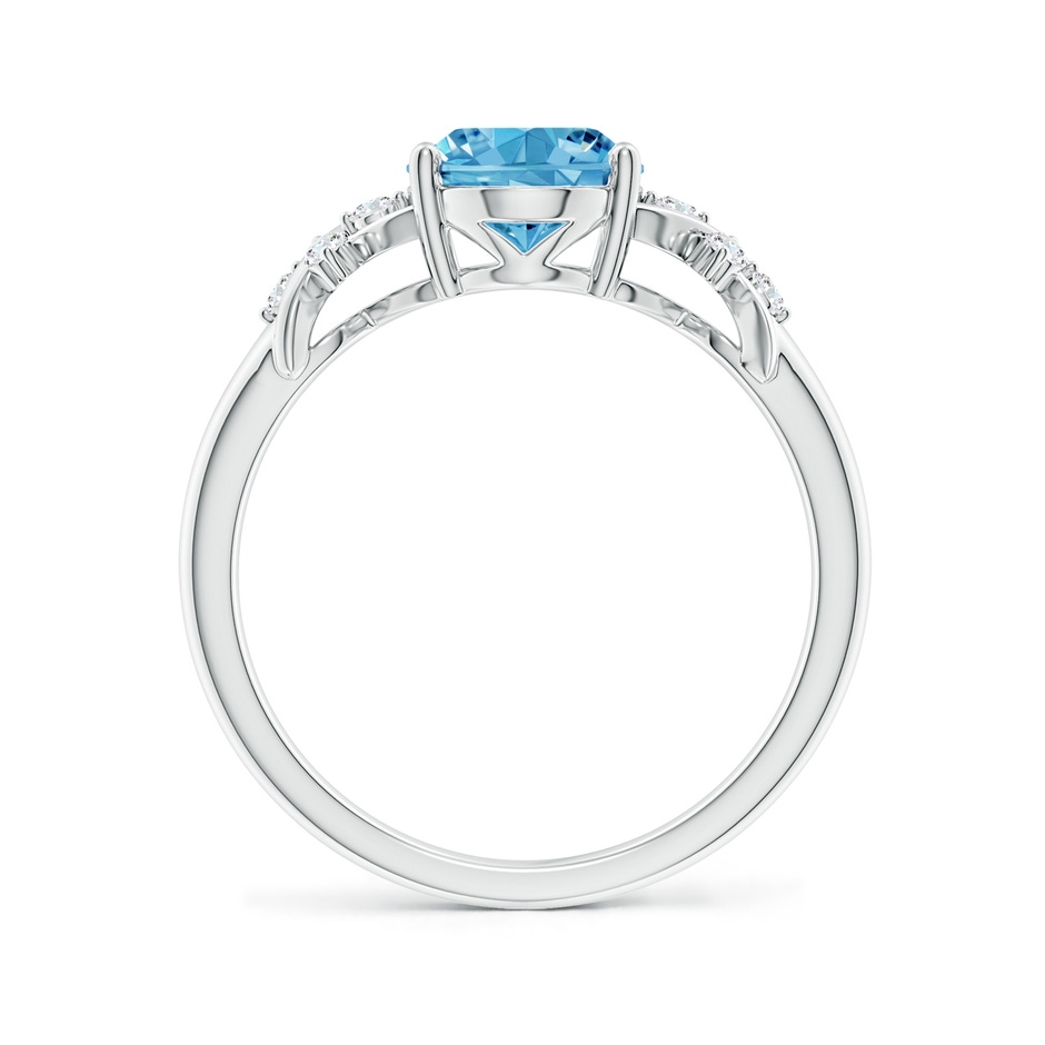 9x7mm Labgrown Solitaire Oval Lab-Grown Fancy Intense Blue Diamond Criss Cross Ring in P950 Platinum side 199