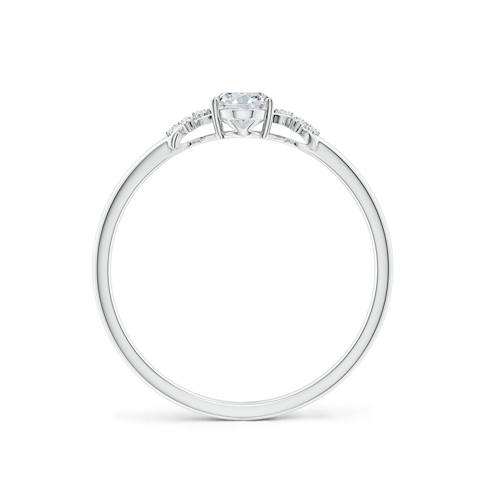 6x4mm FGVS Lab-Grown Solitaire Oval Diamond Criss Cross Ring with Diamonds in White Gold side 199