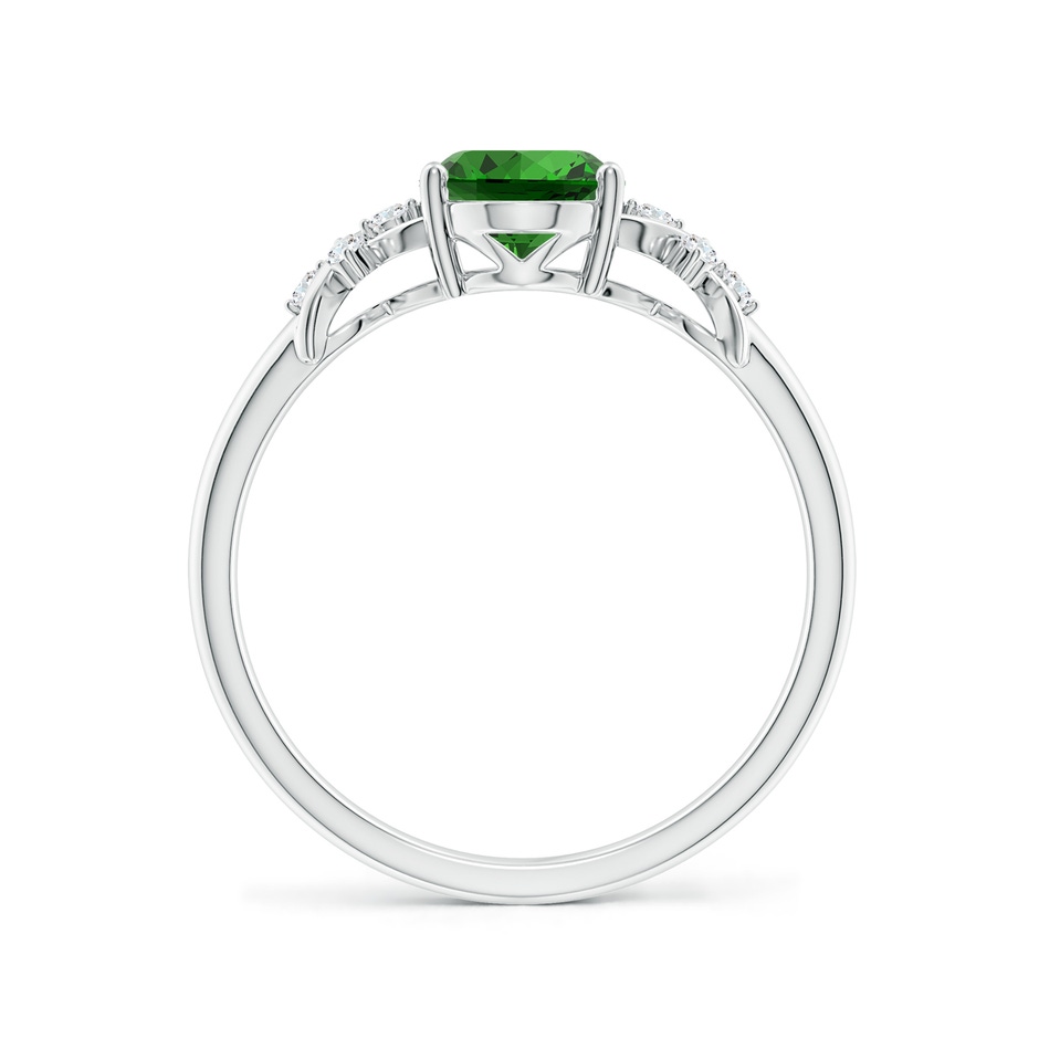 8x6mm Labgrown Lab-Grown Solitaire Oval Emerald Criss Cross Ring with Diamonds in P950 Platinum side 199