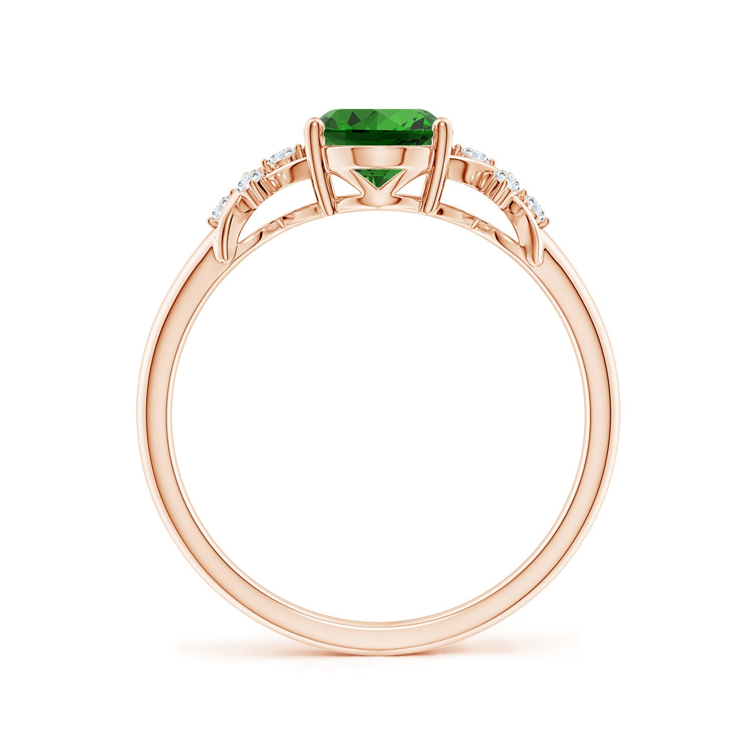 Premium - Lab-Grown Emerald / 1.18 CT / 14 KT Rose Gold