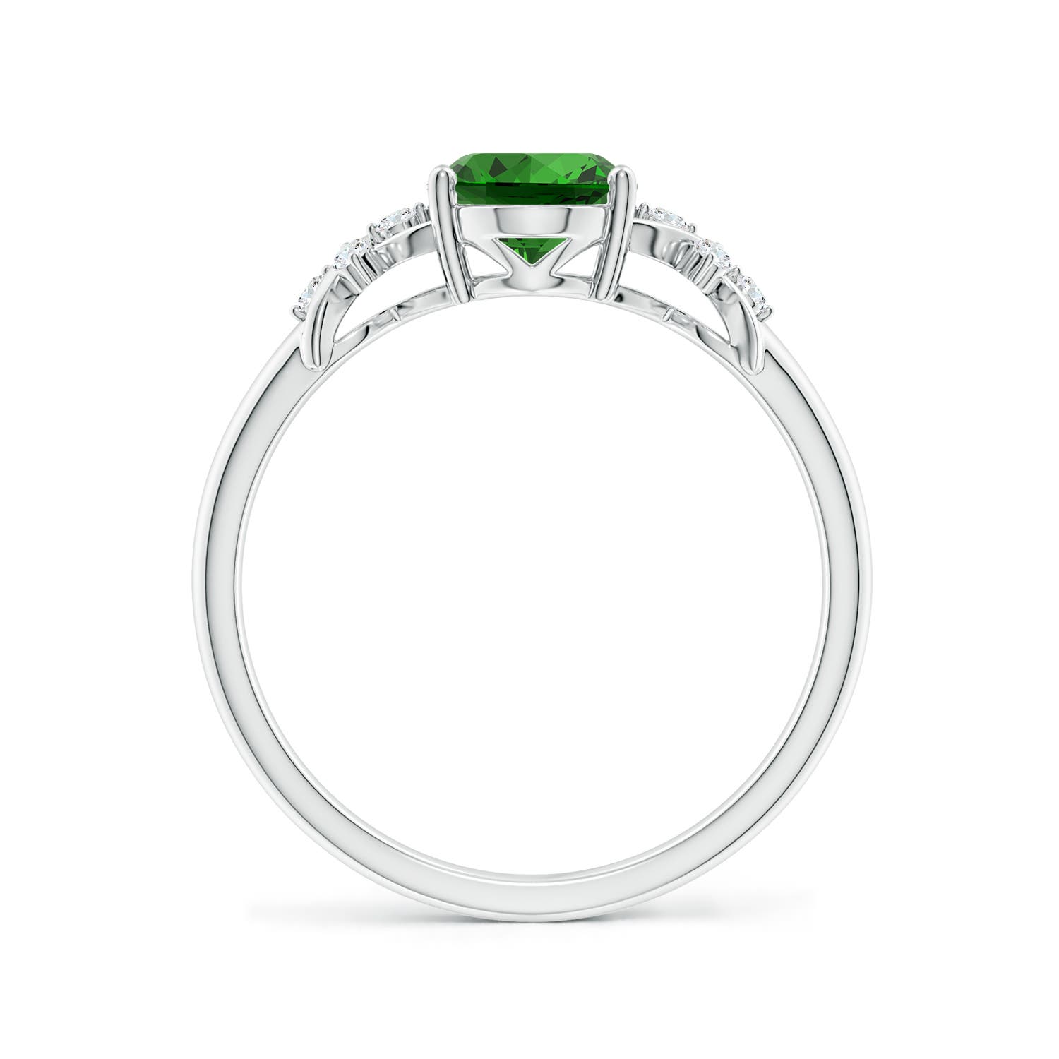 Premium - Lab-Grown Emerald / 1.18 CT / 14 KT White Gold