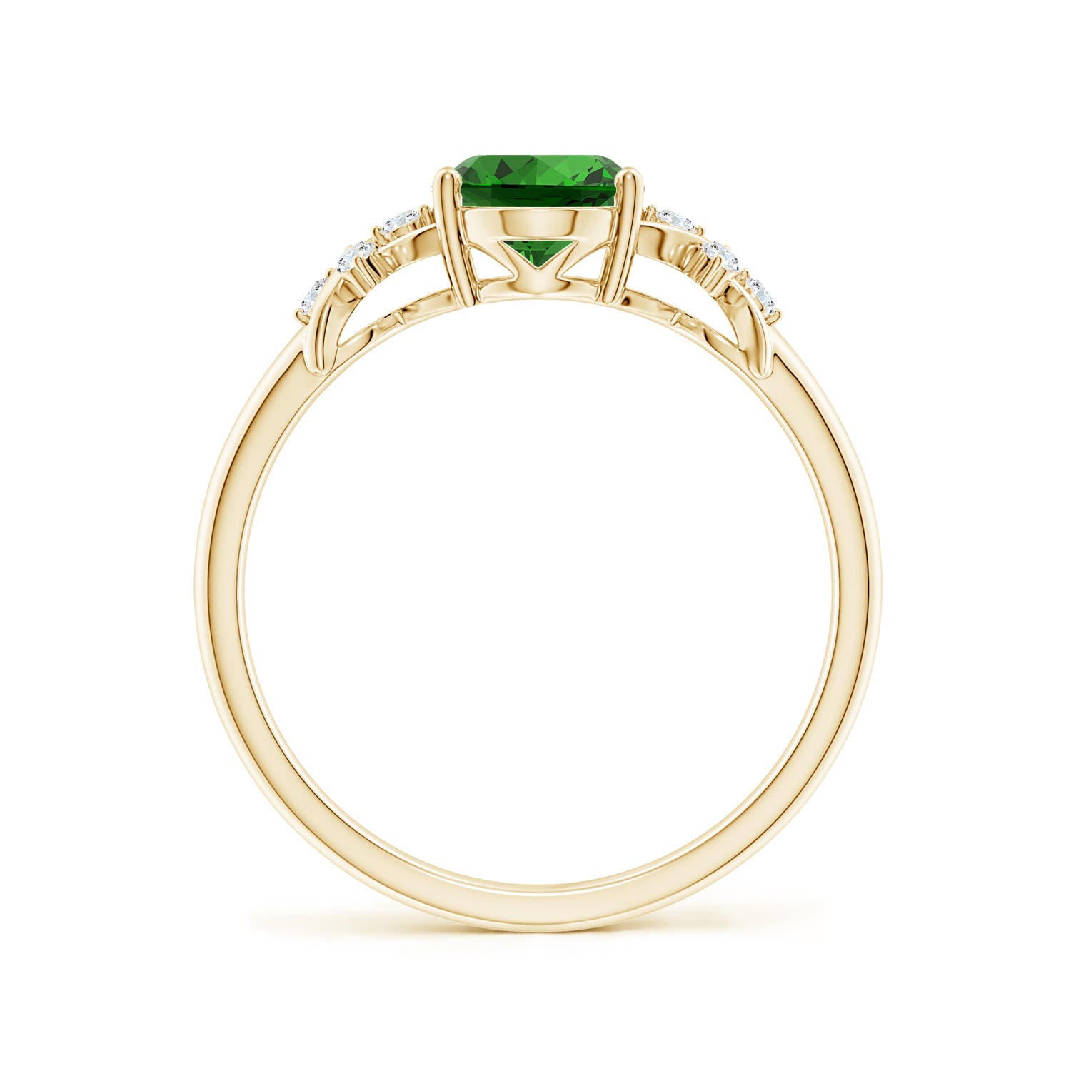 Premium - Lab-Grown Emerald / 1.18 CT / 14 KT Yellow Gold