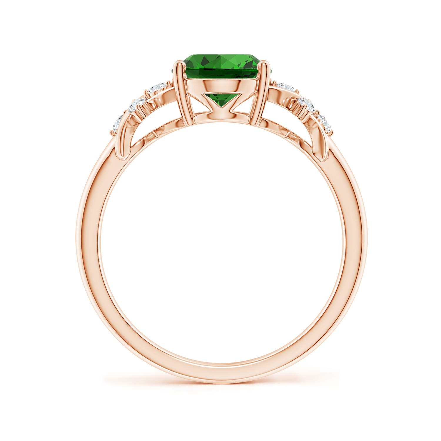 Premium - Lab-Grown Emerald / 1.61 CT / 14 KT Rose Gold