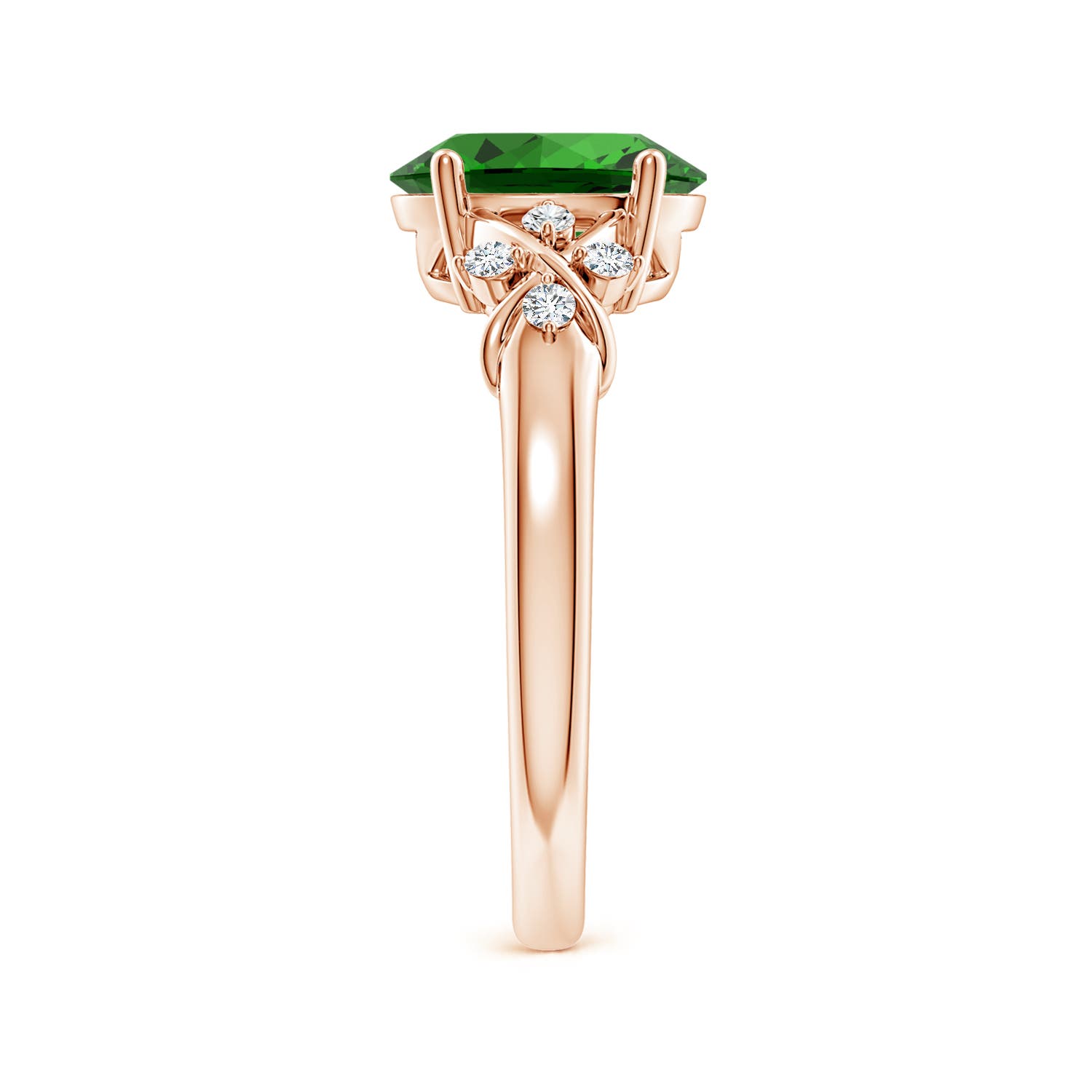 Premium - Lab-Grown Emerald / 1.61 CT / 14 KT Rose Gold