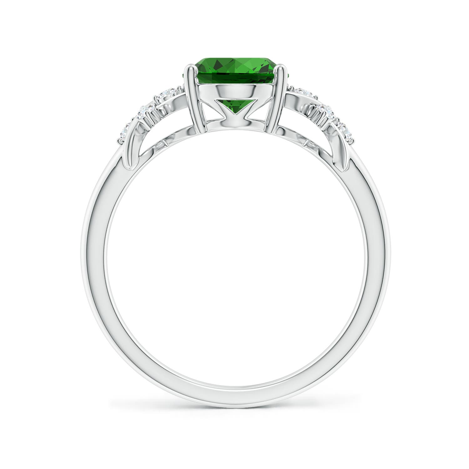 Premium - Lab-Grown Emerald / 1.61 CT / 14 KT White Gold