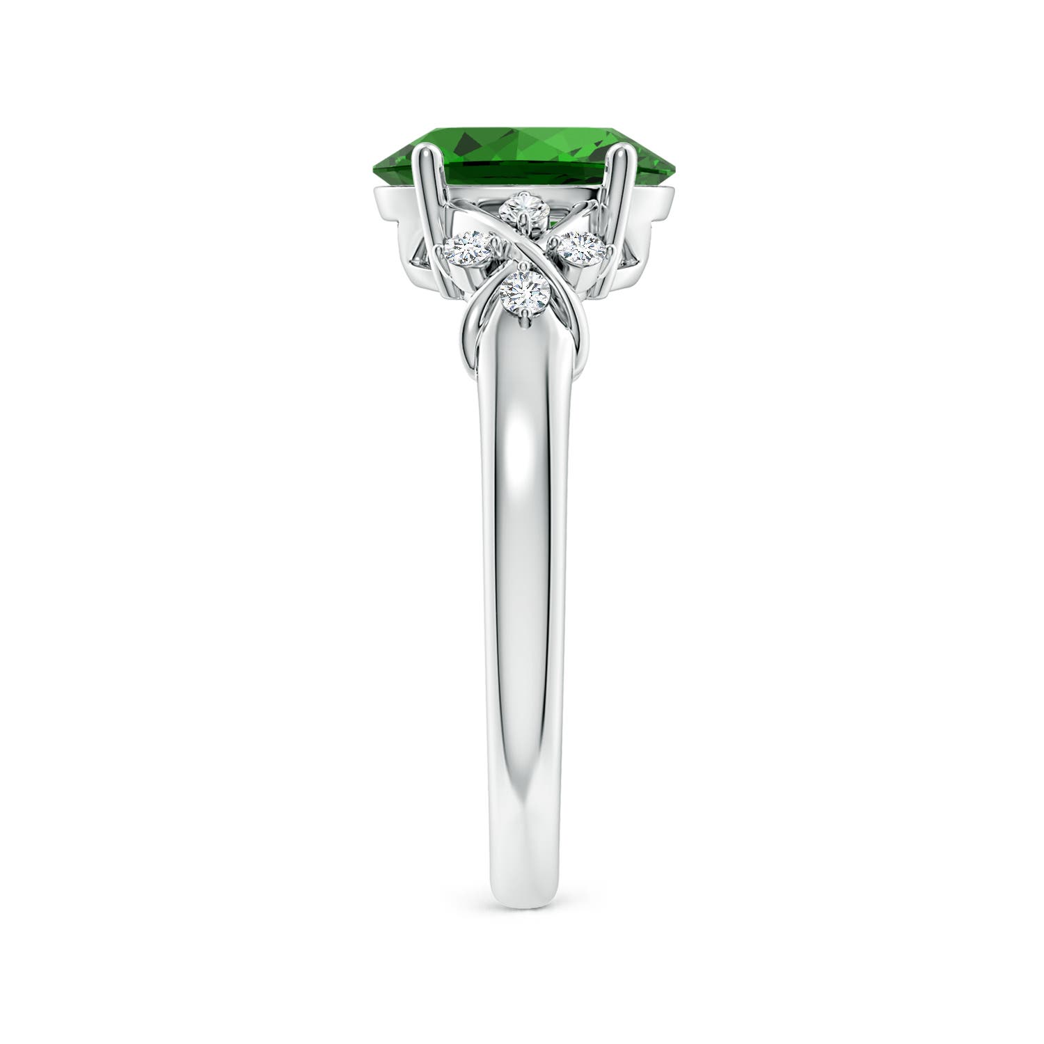 Premium - Lab-Grown Emerald / 1.61 CT / 14 KT White Gold