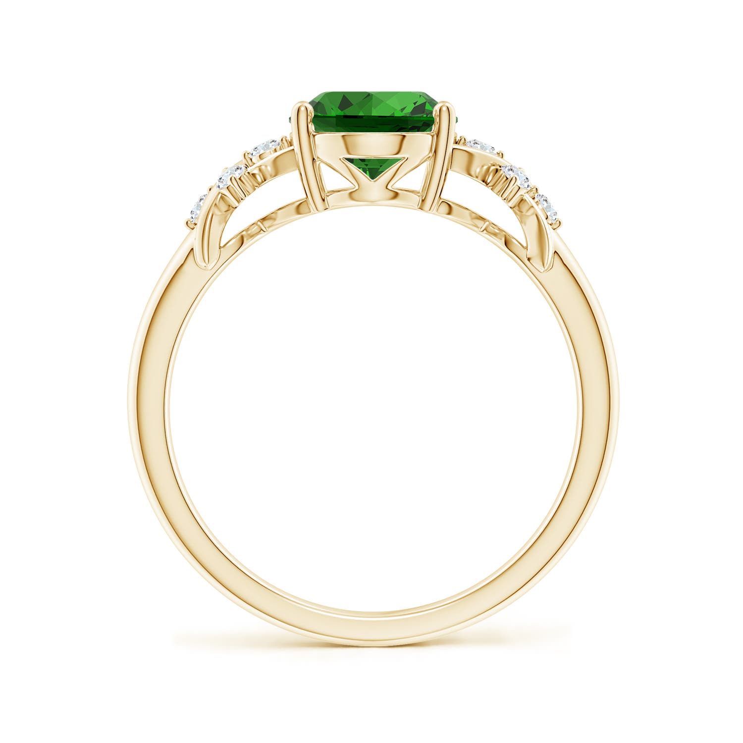 Premium - Lab-Grown Emerald / 1.61 CT / 14 KT Yellow Gold