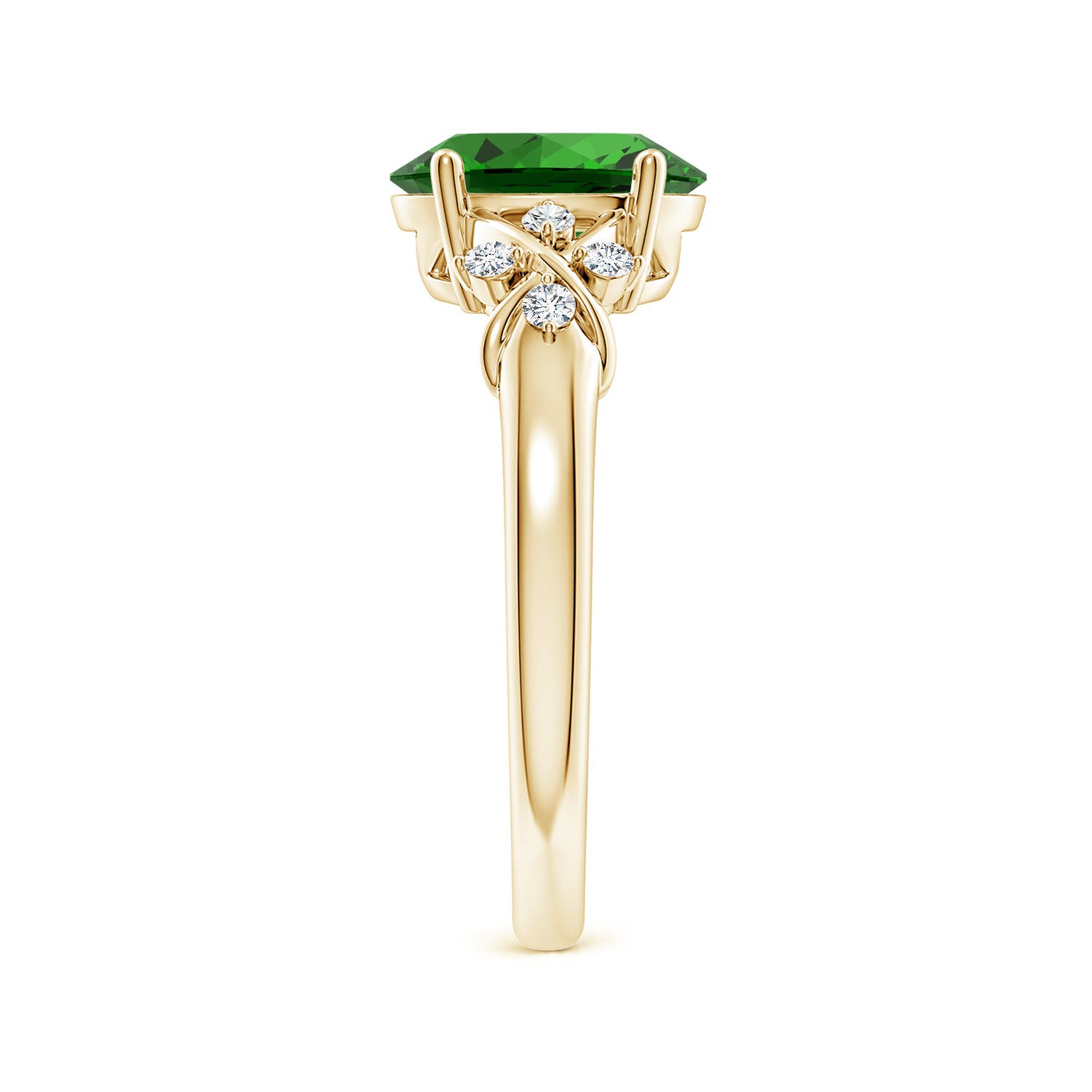 Premium - Lab-Grown Emerald / 1.61 CT / 14 KT Yellow Gold