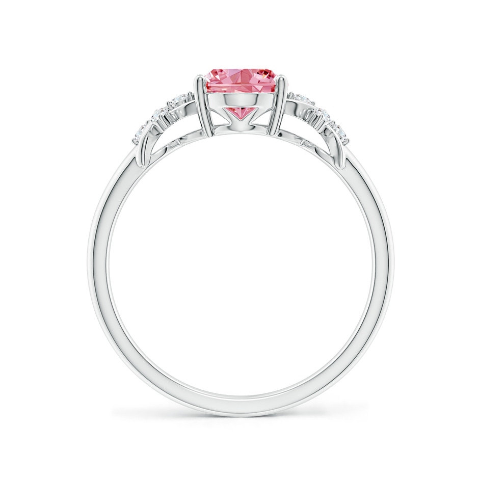 8x6mm Labgrown Solitaire Oval Lab-Grown Fancy Intense Pink Diamond Criss Cross Ring in P950 Platinum side 199
