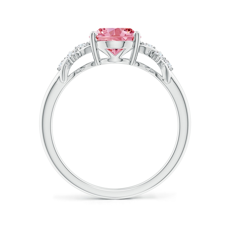 9x7mm Labgrown Solitaire Oval Lab-Grown Fancy Intense Pink Diamond Criss Cross Ring in White Gold side 199