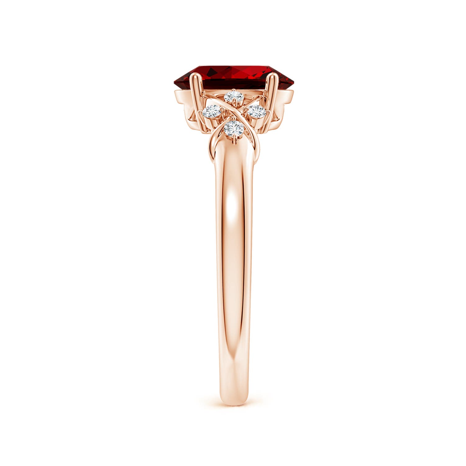 Premium - Lab-Grown Ruby / 1.33 CT / 14 KT Rose Gold