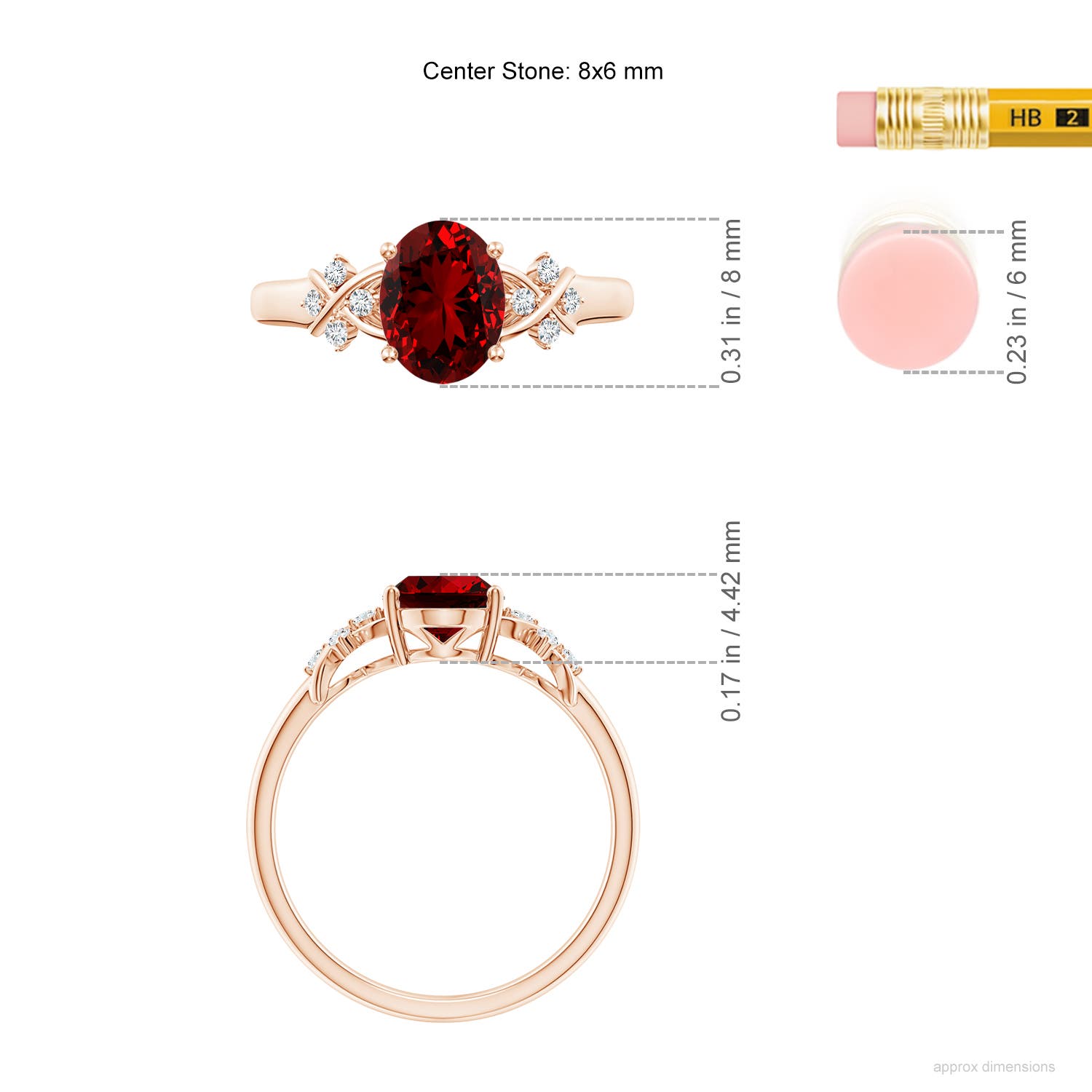 Premium - Lab-Grown Ruby / 1.33 CT / 14 KT Rose Gold