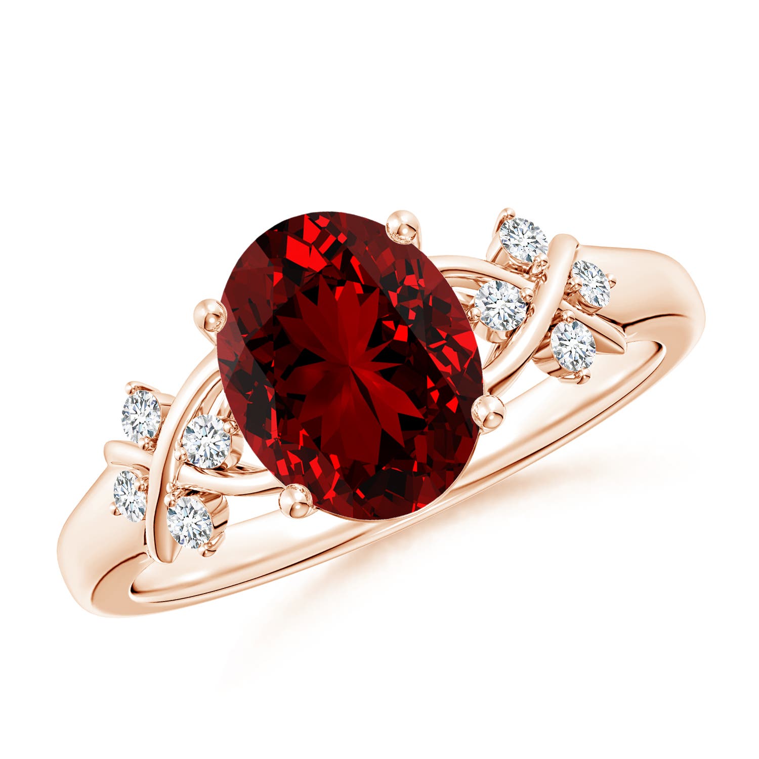 Premium - Lab-Grown Ruby / 2.11 CT / 14 KT Rose Gold