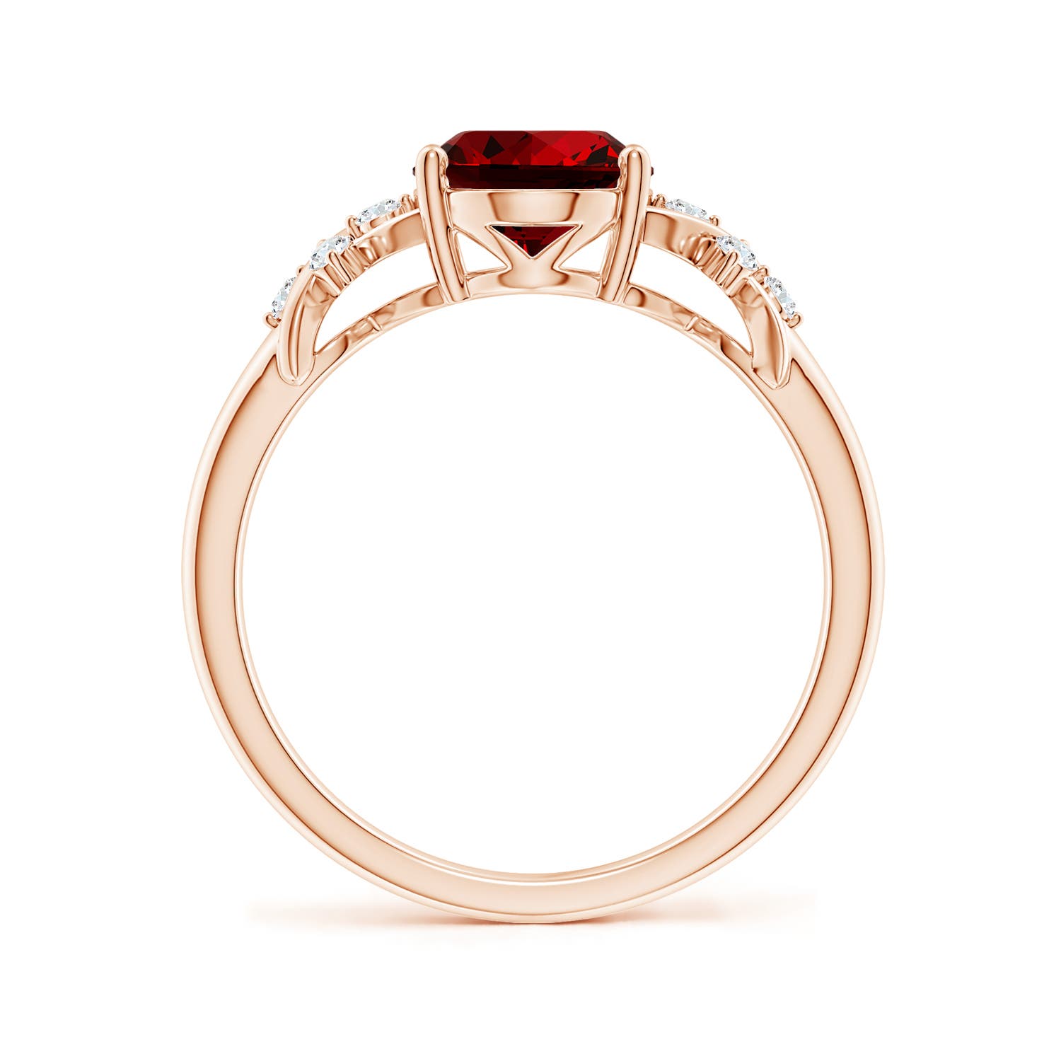 Premium - Lab-Grown Ruby / 2.11 CT / 14 KT Rose Gold