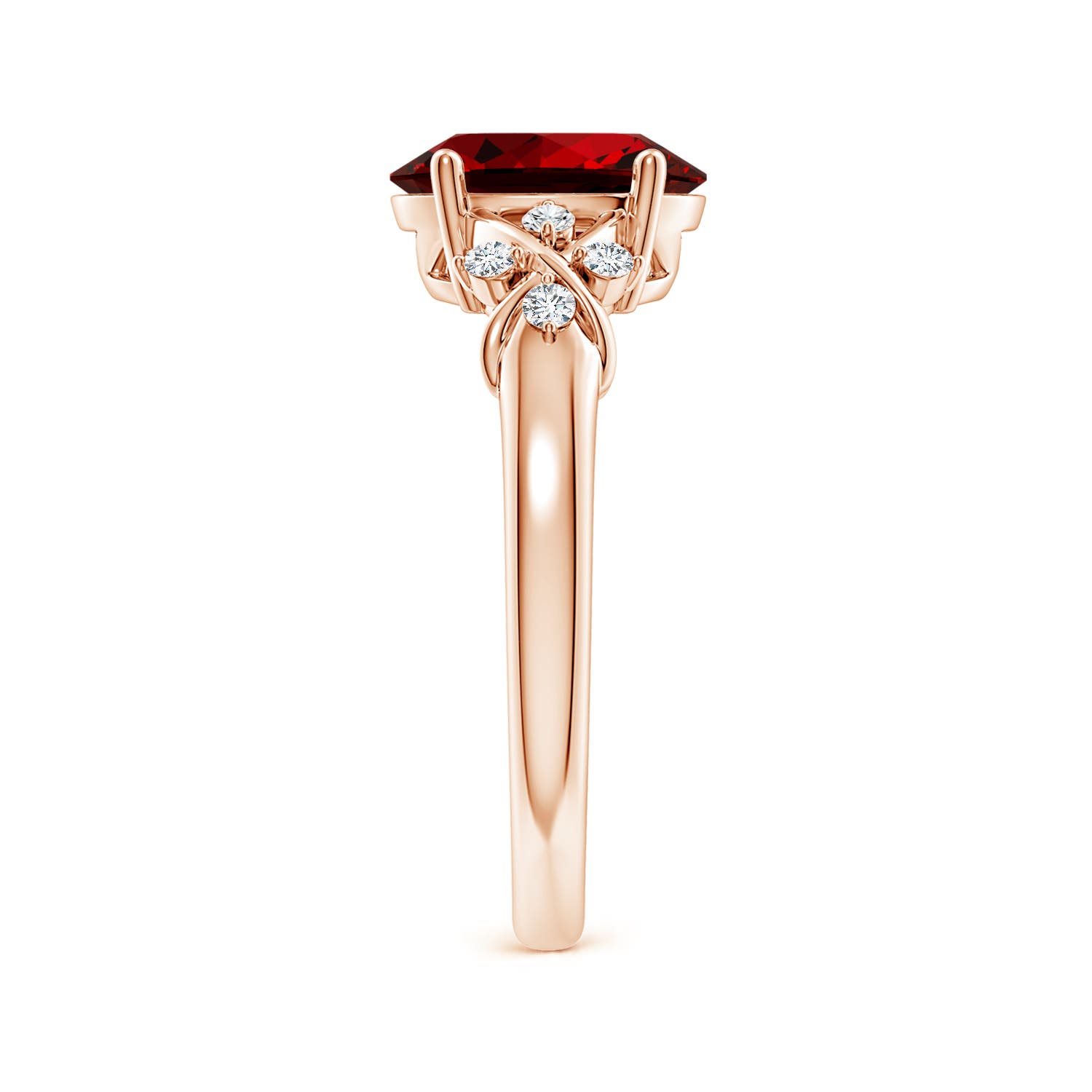 Premium - Lab-Grown Ruby / 2.11 CT / 14 KT Rose Gold