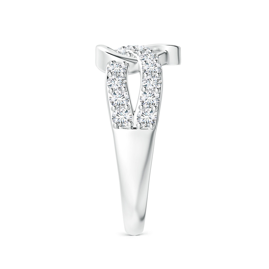 2.1mm FGVS Lab-Grown Round Diamond Criss Cross Heart Promise Ring in White Gold side 299