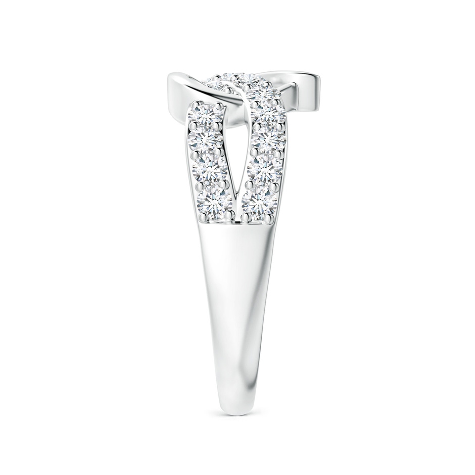 2.25mm FGVS Lab-Grown Round Diamond Criss Cross Heart Promise Ring in 18K White Gold side 299