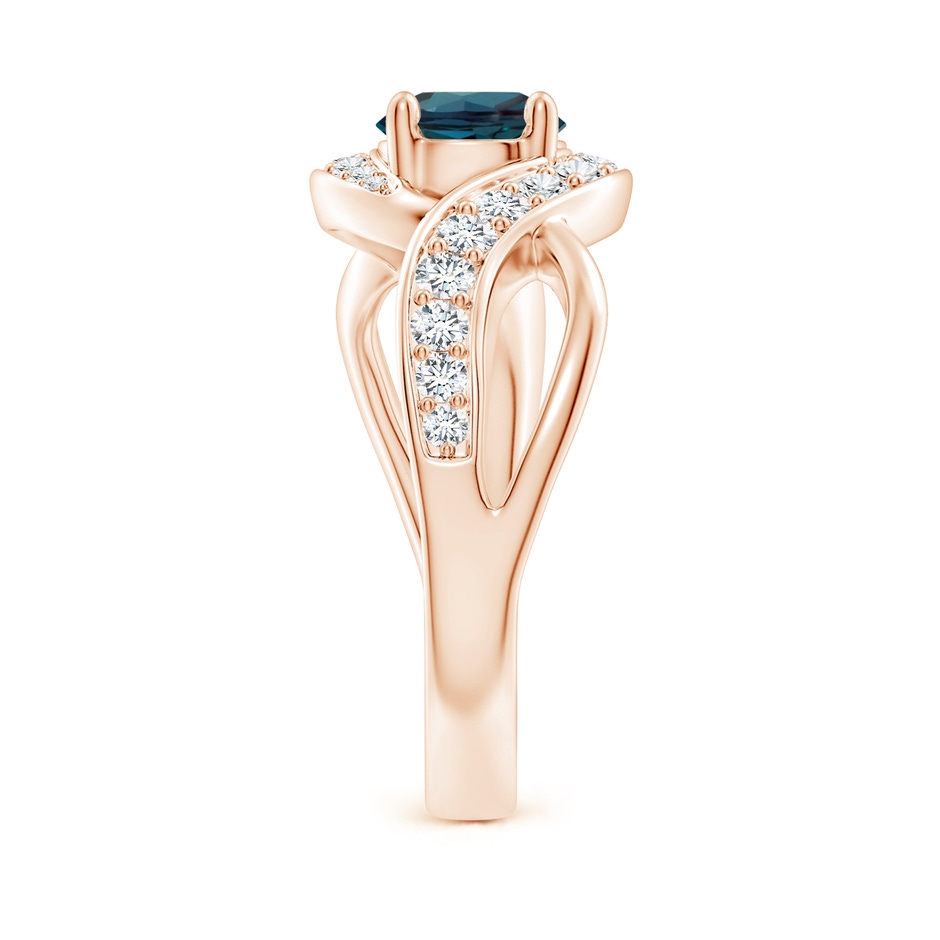 6mm Labgrown Solitaire Round Lab-Grown Alexandrite Infinity Promise Ring in Rose Gold side 299