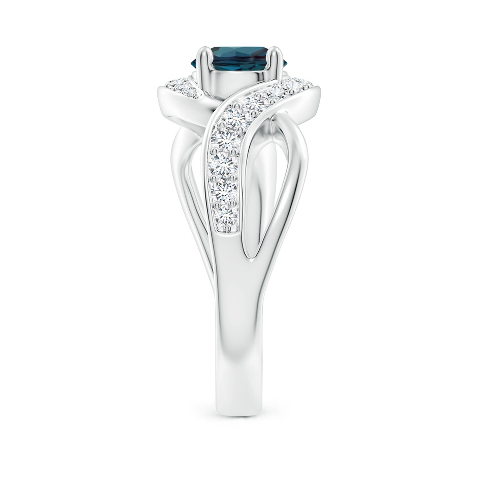6mm Labgrown Solitaire Round Lab-Grown Alexandrite Infinity Promise Ring in White Gold side 299