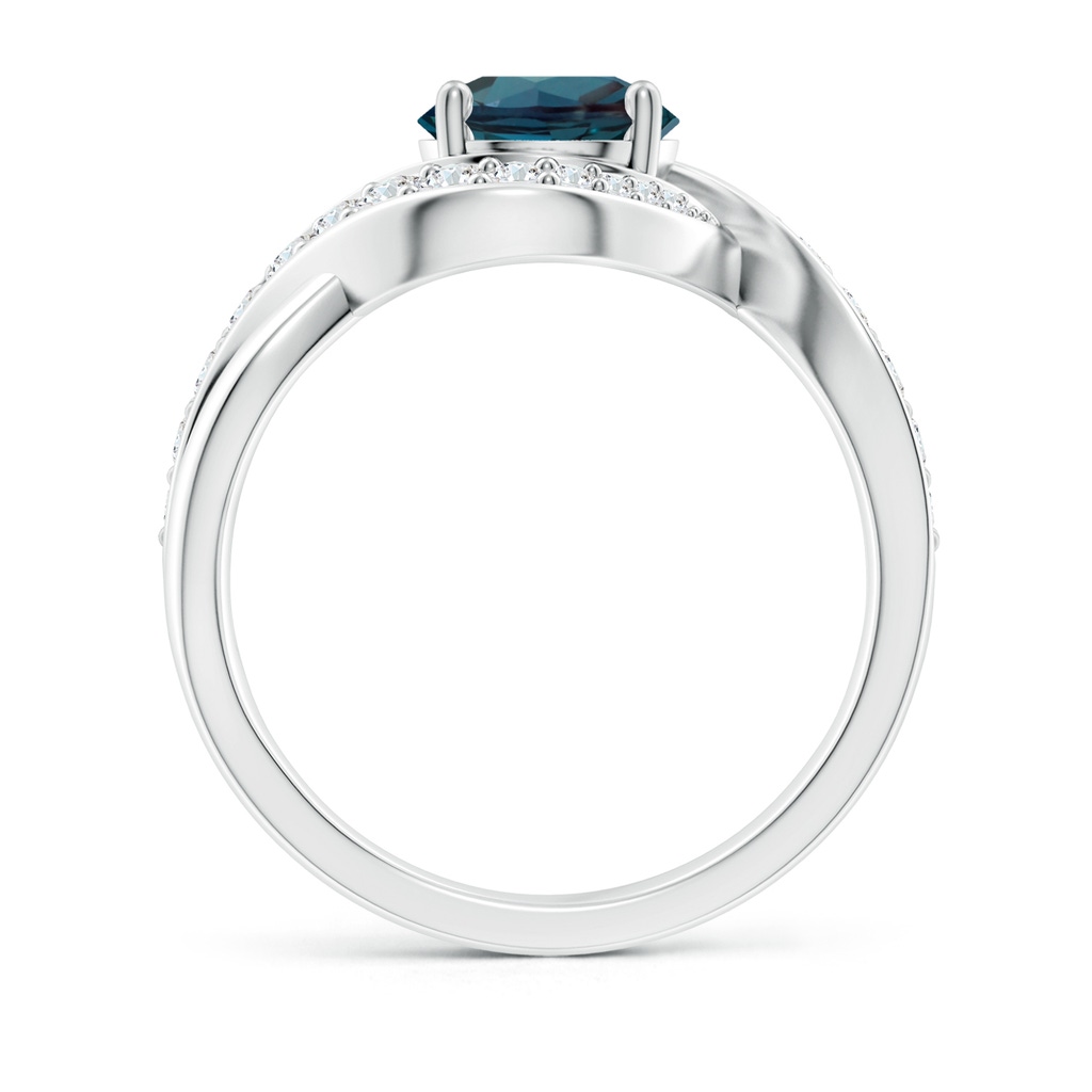 7mm Labgrown Solitaire Round Lab-Grown Alexandrite Infinity Promise Ring in White Gold - side 199