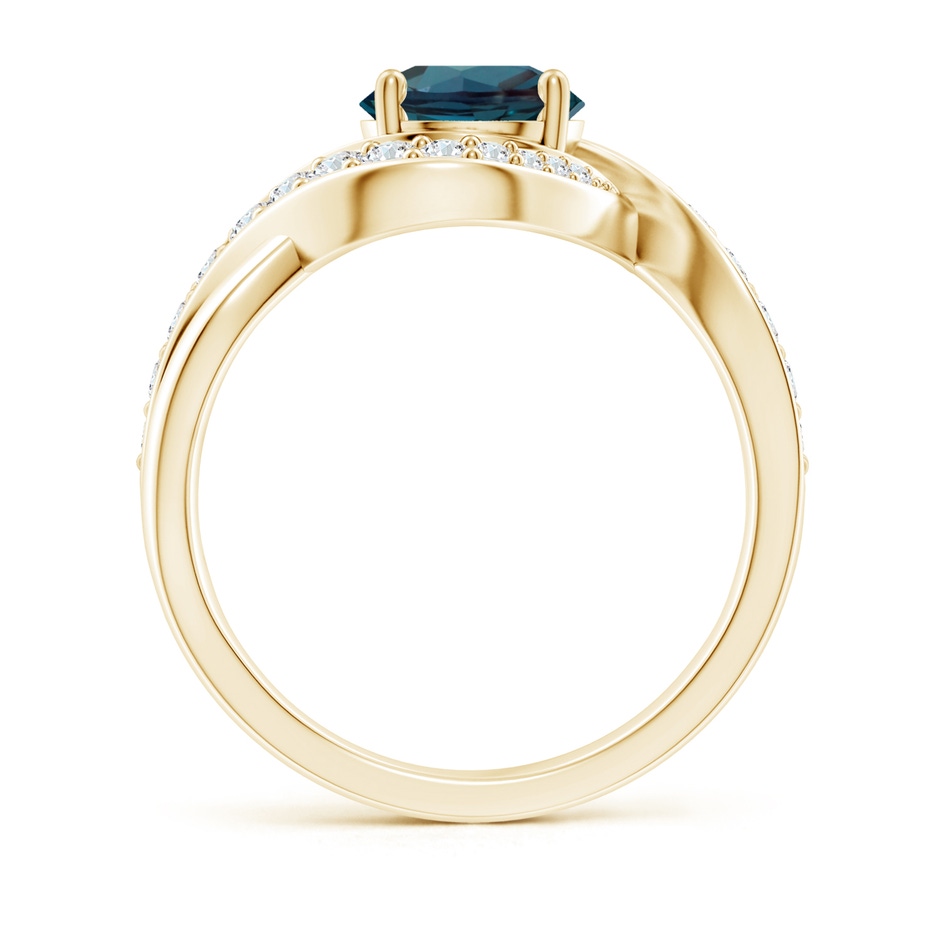7mm Labgrown Solitaire Round Lab-Grown Alexandrite Infinity Promise Ring in Yellow Gold side 199