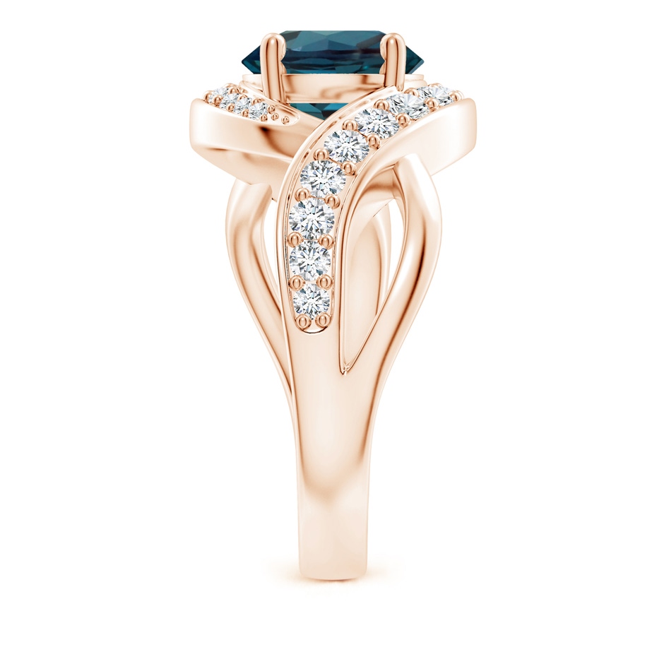 8mm Labgrown Solitaire Round Lab-Grown Alexandrite Infinity Promise Ring in Rose Gold side 299