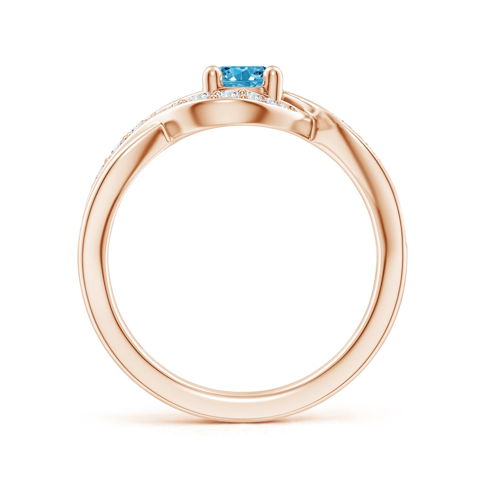 5.1mm Labgrown Solitaire Round Lab-Grown Fancy Intense Blue Diamond Infinity Promise Ring in Rose Gold side 199