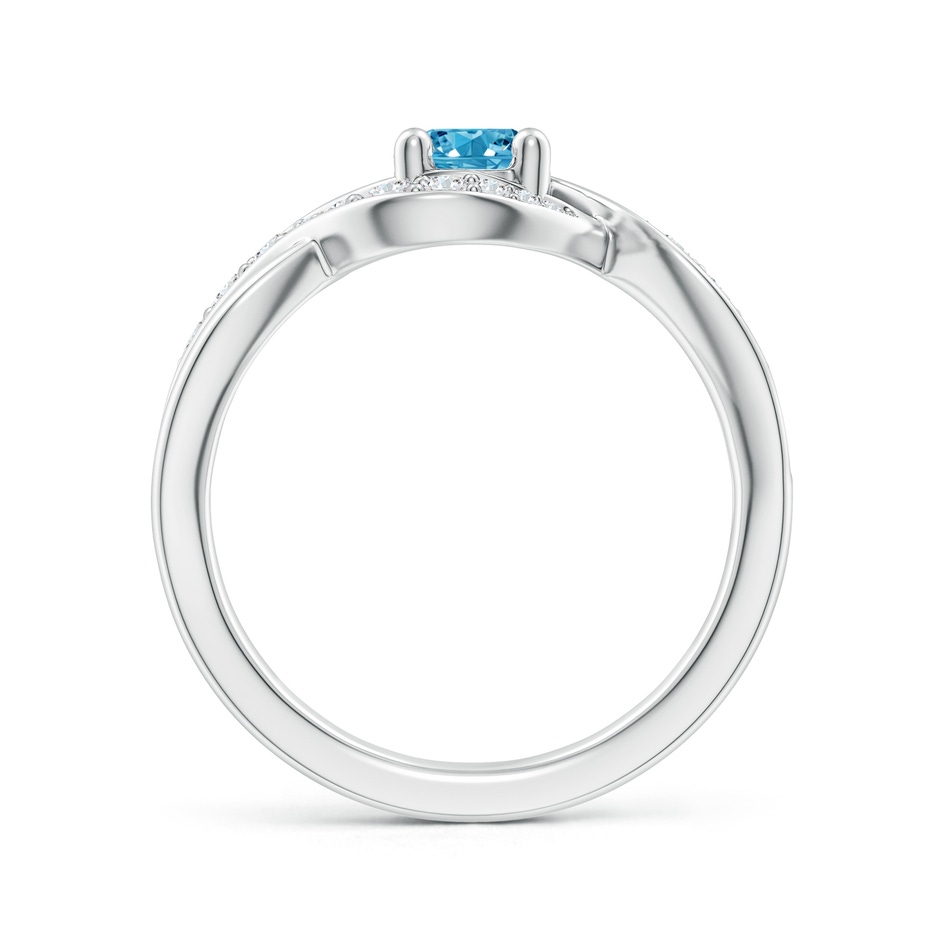 5.1mm Labgrown Solitaire Round Lab-Grown Fancy Intense Blue Diamond Infinity Promise Ring in S999 Silver side 199