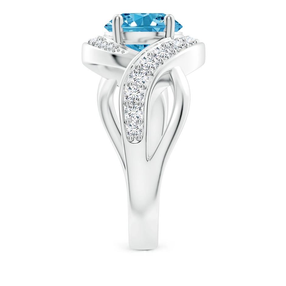 8.1mm Labgrown Solitaire Round Lab-Grown Fancy Intense Blue Diamond Infinity Promise Ring in P950 Platinum side 299