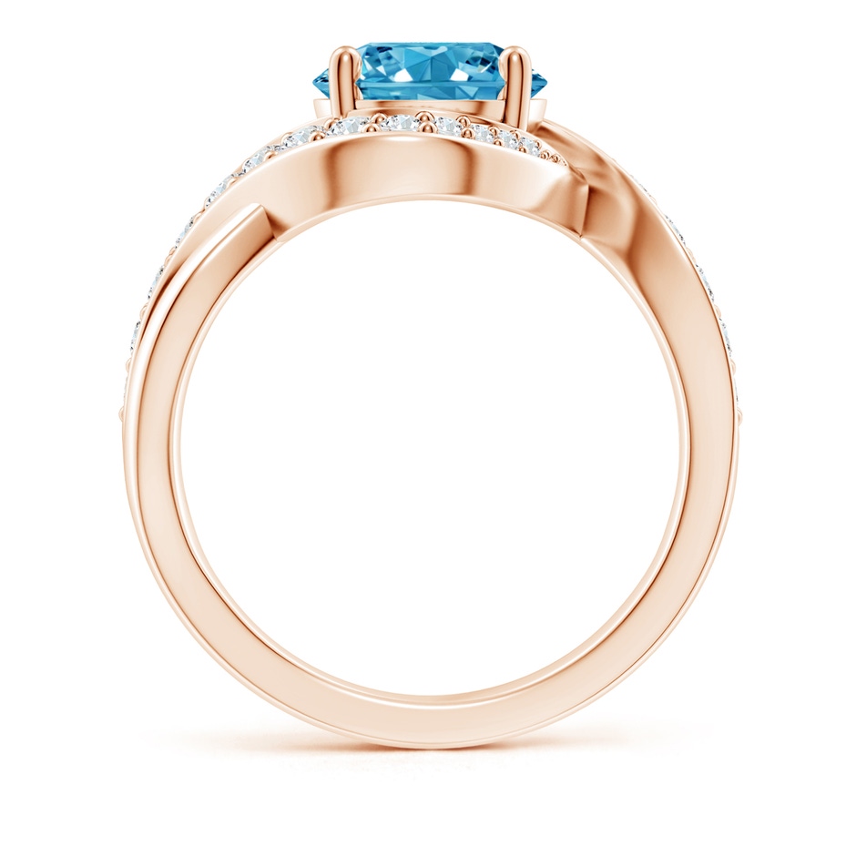 8.1mm Labgrown Solitaire Round Lab-Grown Fancy Intense Blue Diamond Infinity Promise Ring in Rose Gold side 199