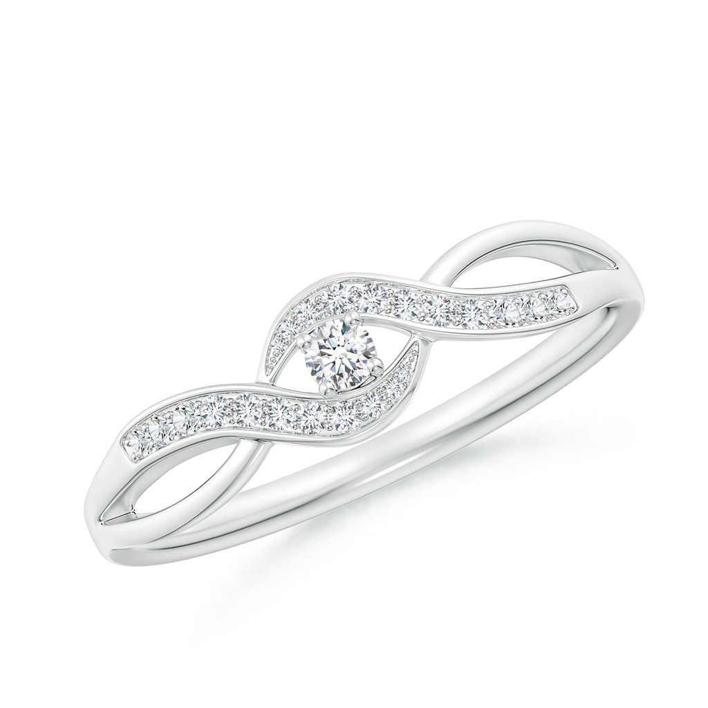 2.2mm FGVS Lab-Grown Solitaire Round Diamond Infinity Promise Ring in 9K White Gold