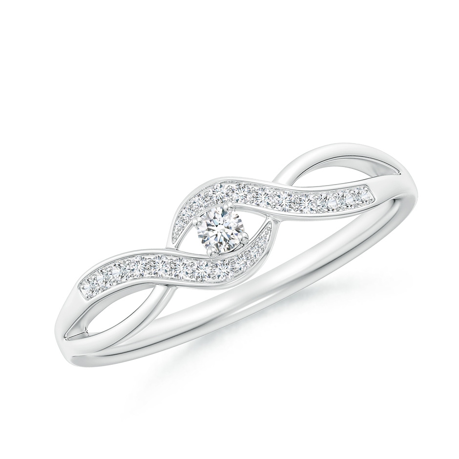 2.2mm FGVS Lab-Grown Solitaire Round Diamond Infinity Promise Ring in P950 Platinum 