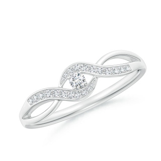 2.2mm FGVS Lab-Grown Solitaire Round Diamond Infinity Promise Ring in P950 Platinum