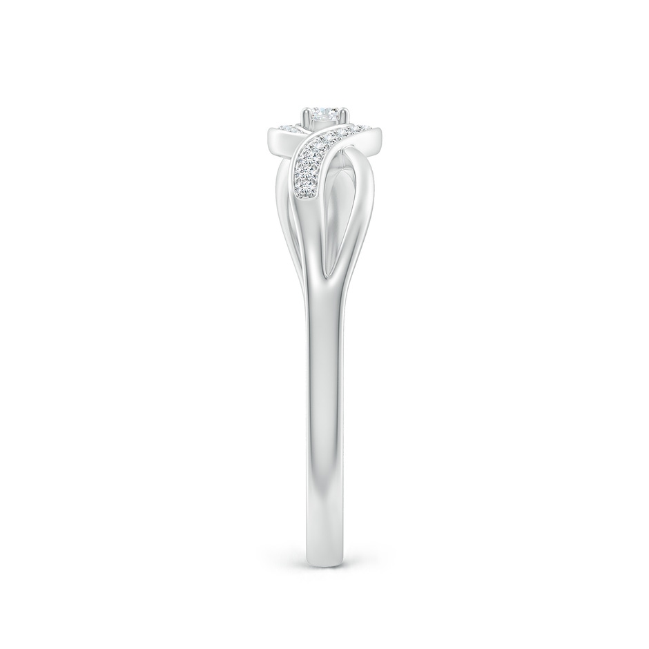 2.2mm FGVS Lab-Grown Solitaire Round Diamond Infinity Promise Ring in P950 Platinum side 299