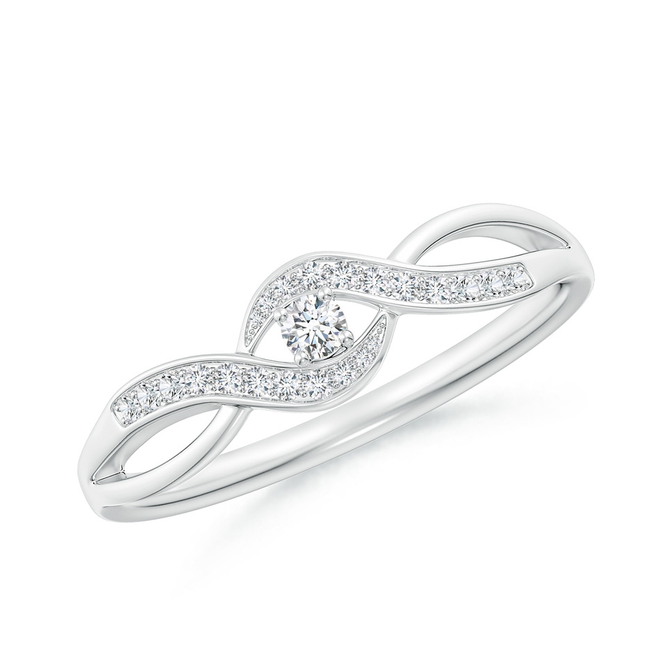 2.2mm FGVS Lab-Grown Solitaire Round Diamond Infinity Promise Ring in White Gold 