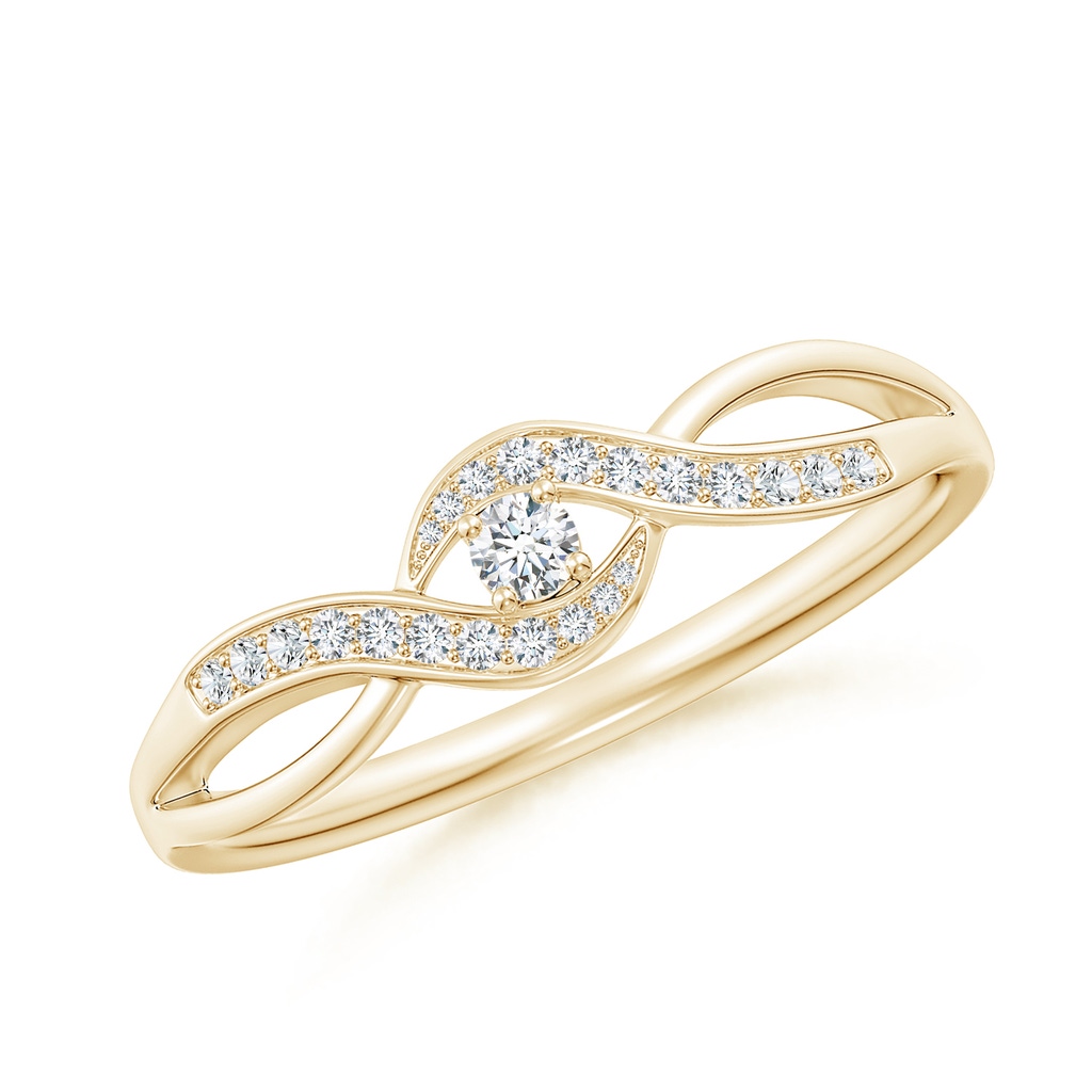 2.2mm FGVS Lab-Grown Solitaire Round Diamond Infinity Promise Ring in Yellow Gold