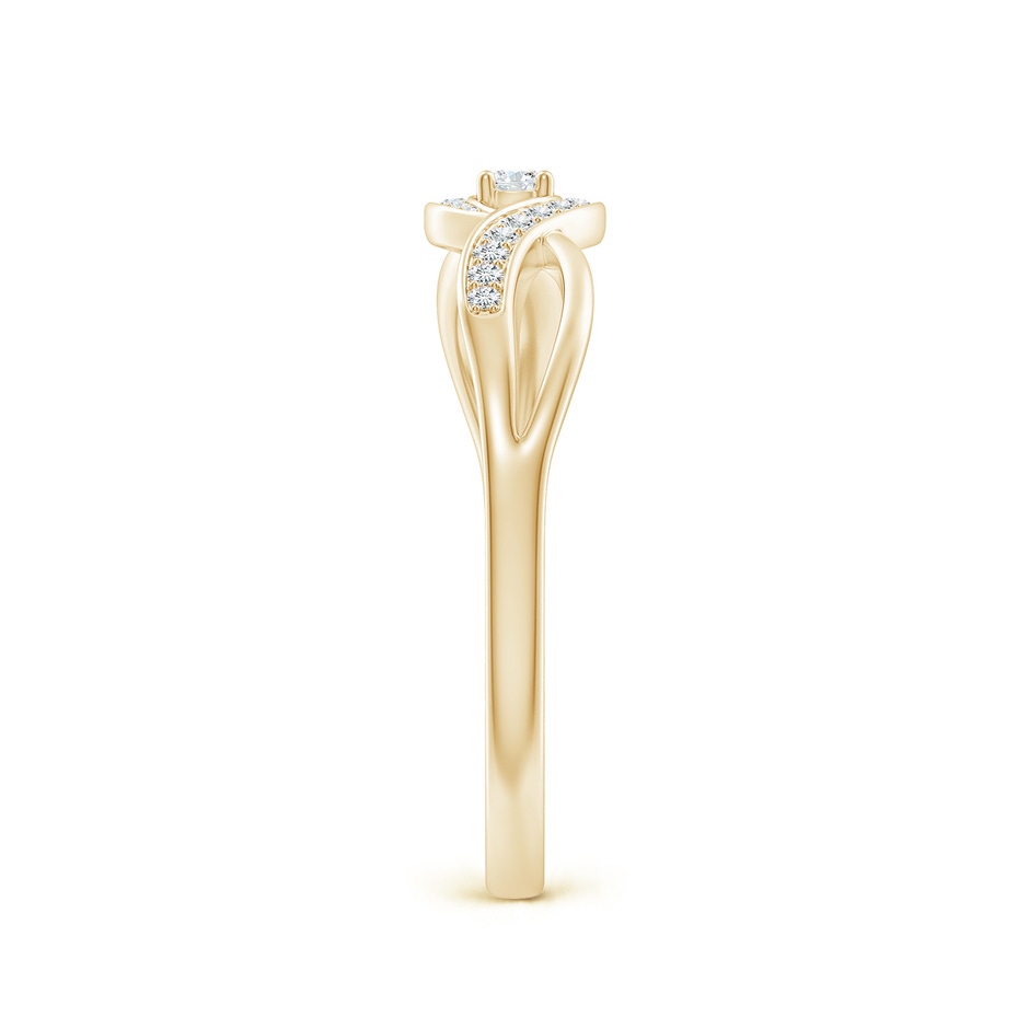 2.2mm FGVS Lab-Grown Solitaire Round Diamond Infinity Promise Ring in Yellow Gold side 299