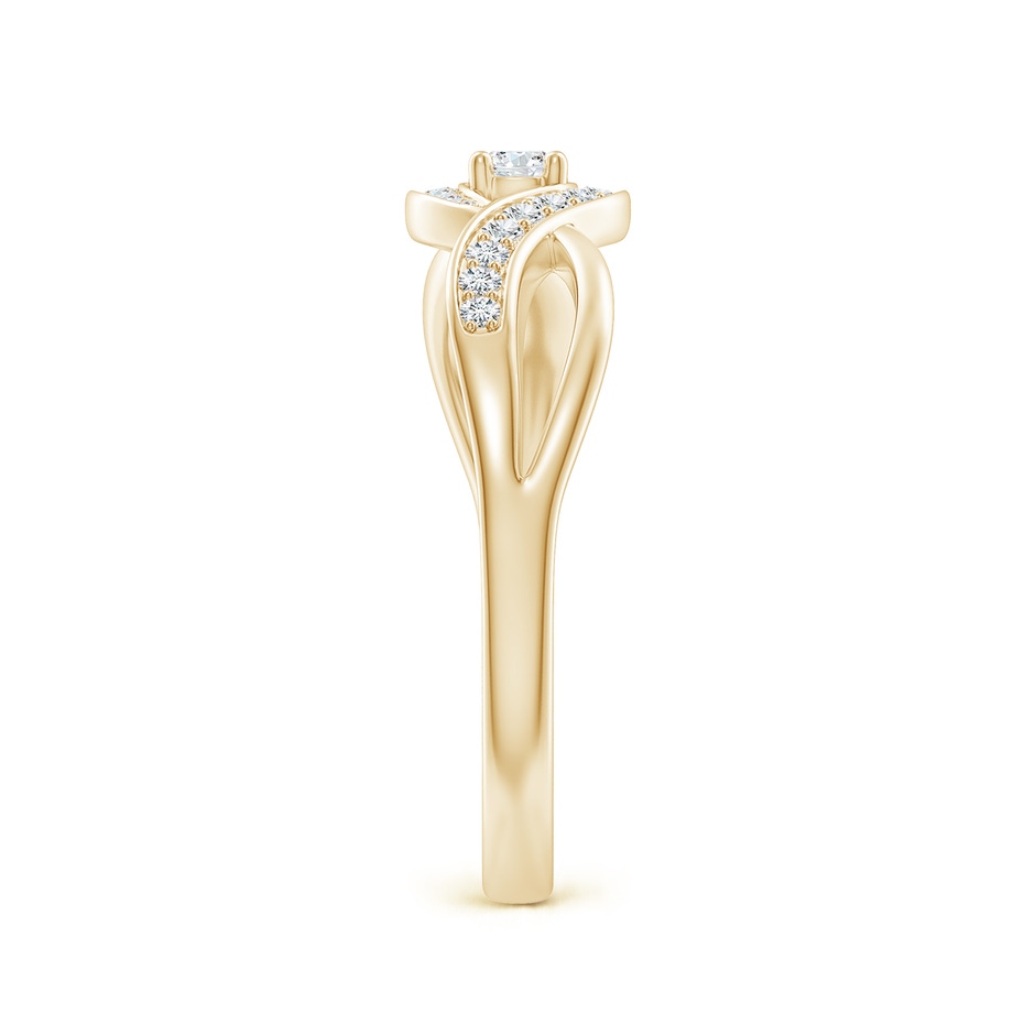 2.8mm FGVS Lab-Grown Solitaire Round Diamond Infinity Promise Ring in 9K Yellow Gold side 299